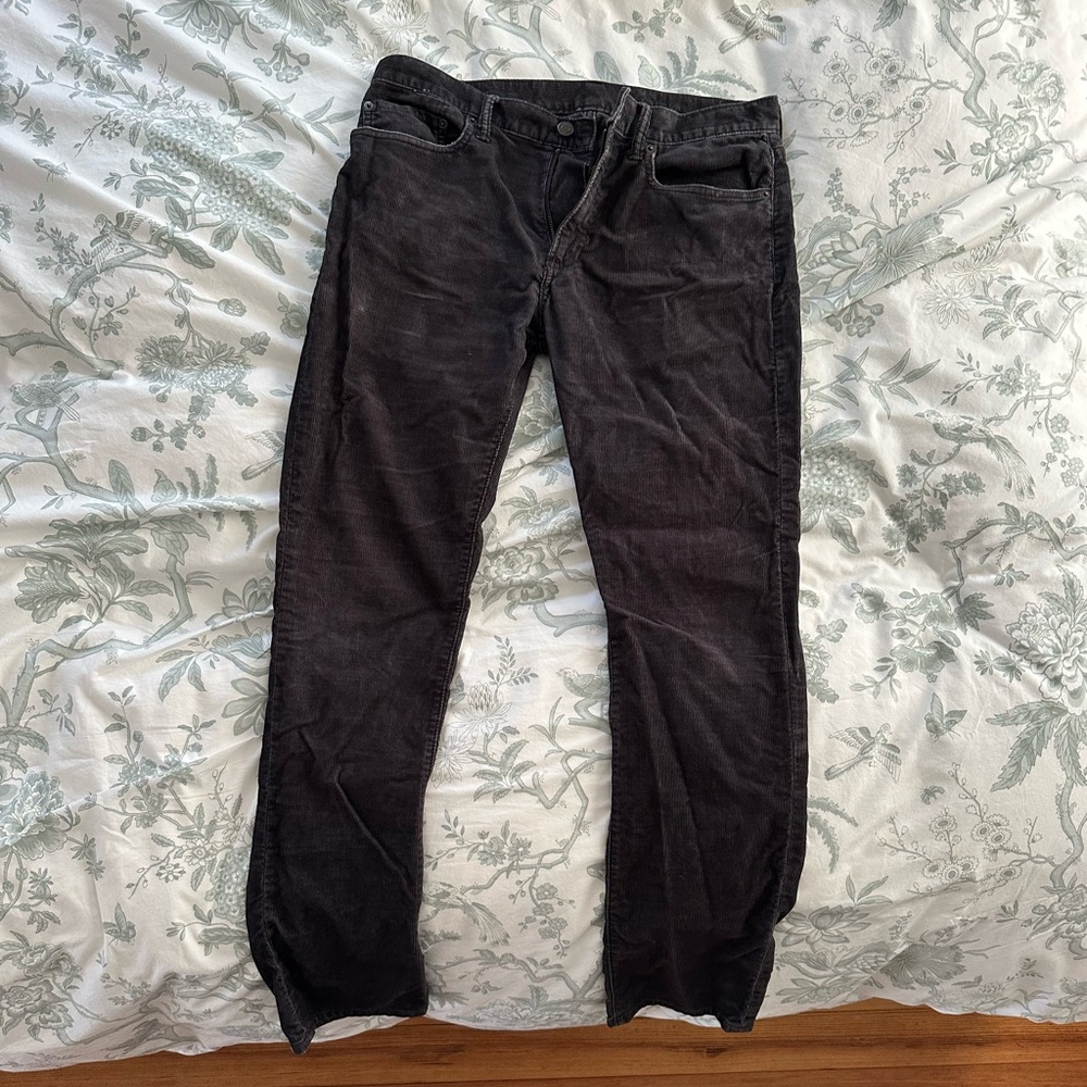 Gap slim fit corduroy pants in dark gray - 31x32
